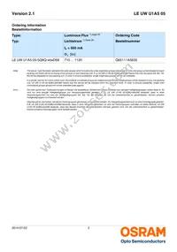 LE UW U1A5 05-5Q6QEBXD68-T10-HE Datasheet Page 2