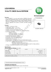 LE2416RDXATDG Datasheet Cover