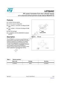 LET9045C Datasheet Cover