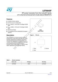 LET9045F Datasheet Cover