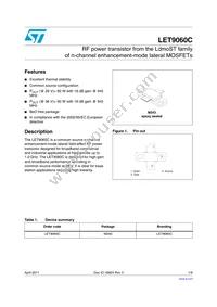 LET9060C Datasheet Cover