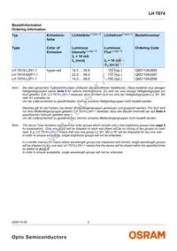 LH T674-L2P1-1-Z Datasheet Page 2