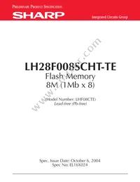 LH28F008SCHT-TE Datasheet Cover