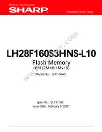 LH28F160S3HNS-L10 Datasheet Cover