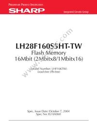 LH28F160S5HT-TW Cover