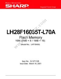 LH28F160S5T-L70A Datasheet Cover