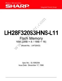 LH28F320S3HNS-L11 Datasheet Cover
