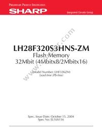 LH28F320S3HNS-ZM Datasheet Cover