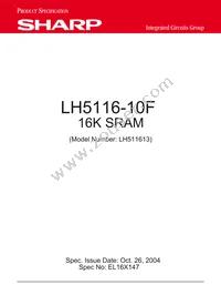 LH5116-10F Datasheet Cover