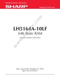 LH5164A-10LF Datasheet Cover
