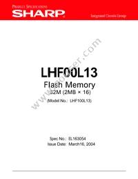 LHF00L13 Datasheet Cover