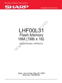 LHF00L31 Datasheet Cover