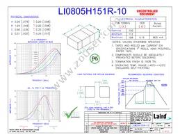 LI0805H151R-10 Cover