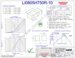 LI0805H750R-10 Datasheet Cover