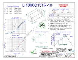 LI1806C151R-10 Datasheet Cover