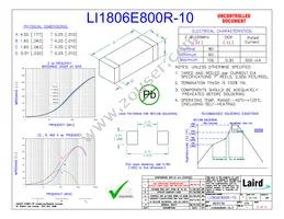 LI1806E800R-10 Datasheet Cover