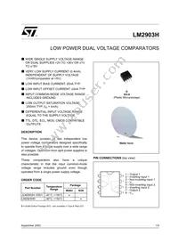 LM2903HD Datasheet Cover
