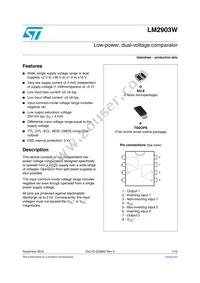 LM2903WYDT Datasheet Cover