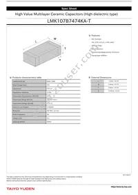 LMK107B7474KA-T Datasheet Cover