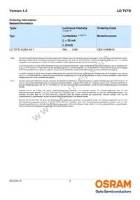 LO T67D-U2AA-24-1-Z Datasheet Page 2