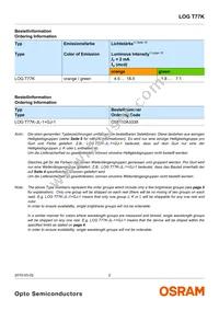 LOG T77K-JL-1-0+GJ-1-Z Datasheet Page 2