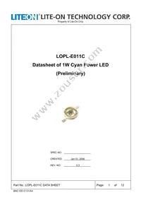 LOPL-E011CA Datasheet Cover