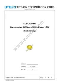 LOPL-E011MA Datasheet Cover