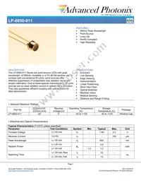 LP-0850-011 Datasheet Cover