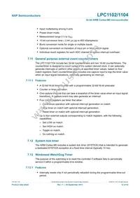 LPC1104UK Datasheet Page 12