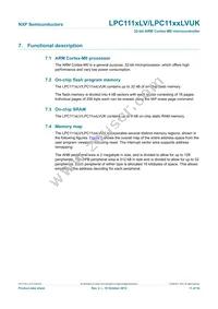 LPC1114LVFHI33/303 Datasheet Page 11