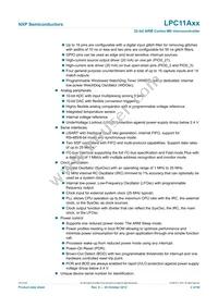 LPC11A11FHN33/001 Datasheet Page 2