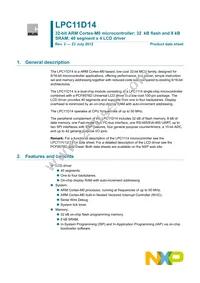 LPC11D14FBD100/302 Datasheet Cover