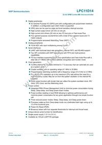LPC11D14FBD100/302 Datasheet Page 2