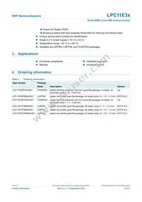 LPC11E37FHI33/501E Datasheet Page 3