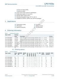 LPC11E68JBD100E Datasheet Page 3