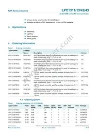 LPC1343FHN33 Datasheet Page 3