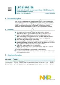 LPC2158FBD100 Datasheet Cover