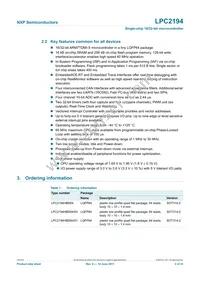 LPC2194HBD64 Datasheet Page 2