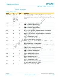 LPC2194JBD64 Datasheet Page 5