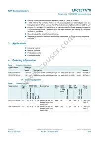 LPC2377FBD144 Datasheet Page 3