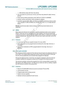 LPC2880FET180 Datasheet Page 17