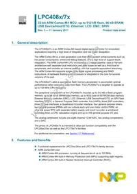 LPC4072FBD80E Datasheet Cover