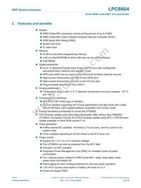 LPC8N04FHI24E Datasheet Page 2