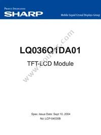 LQ036Q1DA01 Datasheet Cover