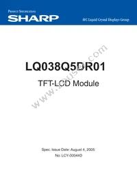 LQ038Q5DR01 Datasheet Cover
