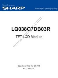 LQ038Q7DB03R Datasheet Cover