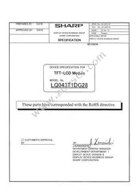 LQ043T1DG28 Datasheet Cover