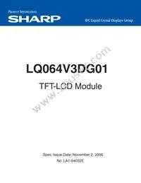 LQ064V3DG01 Datasheet Cover