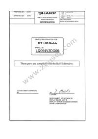 LQ064V3DG06 Datasheet Cover