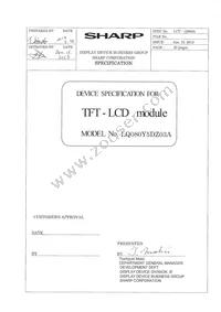 LQ080Y5DZ03A Datasheet Cover